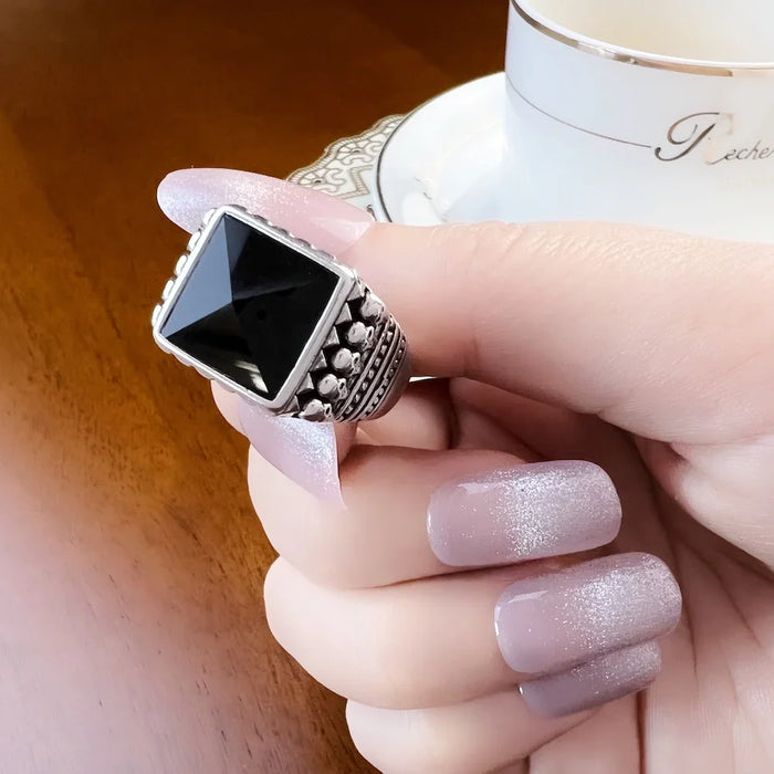 925 Sterling Silver Ethno Skulls Cocktail Ring Europe Style Unisex