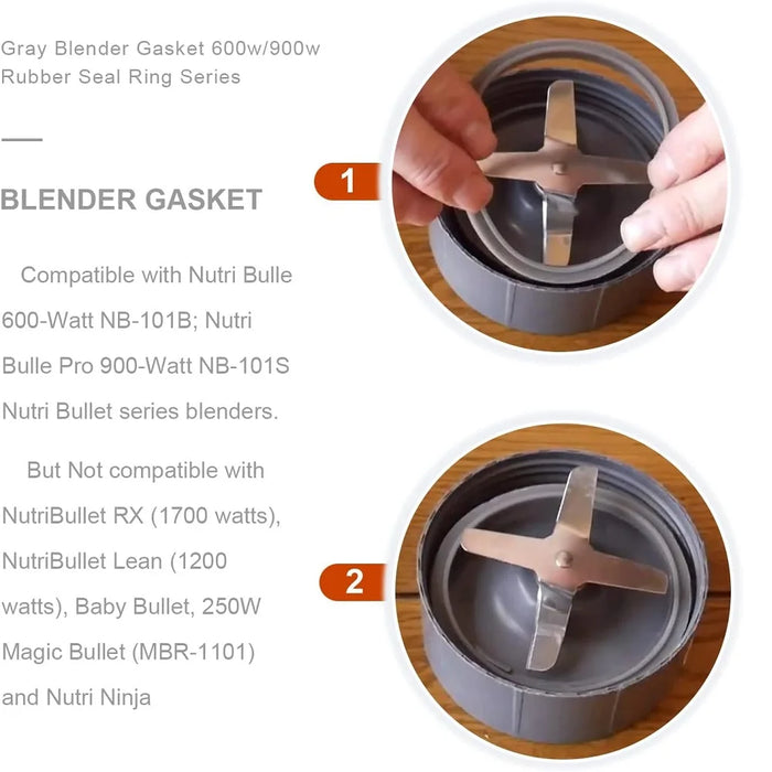 4 Pieces Blender Gasket Replacement Rubber Seal Ring For Nutribullet 600W And 900W Blender Series Accessories