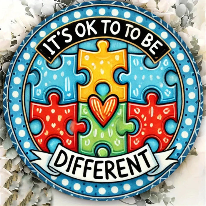 8-Inch Round Autism Awareness Sign Inspirational Wall Decor For Home