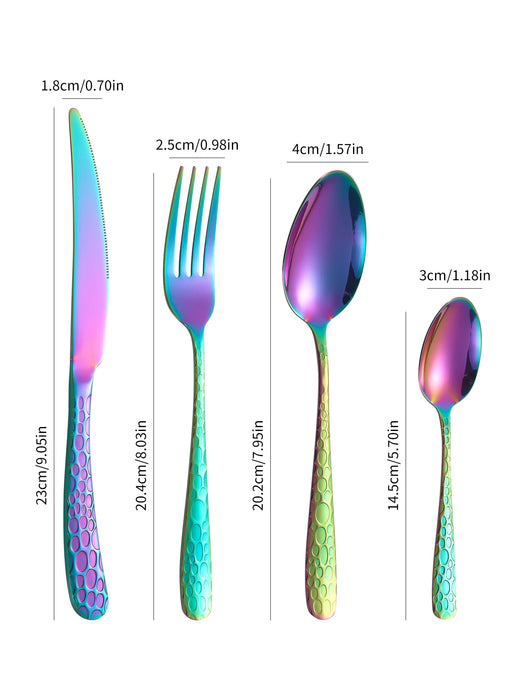 4 / 6 / 16 / 24 Piece Stainless Steel Tableware Set For Home Or Restaurant