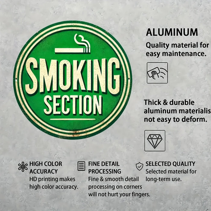 8-Inch Round Metal Sign Durable Wall Art For Home Office Living Room