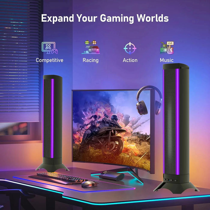 25In Soundbar For Tv Dual Subwoofers 4 Speakers 3D Stereo Bluetooth