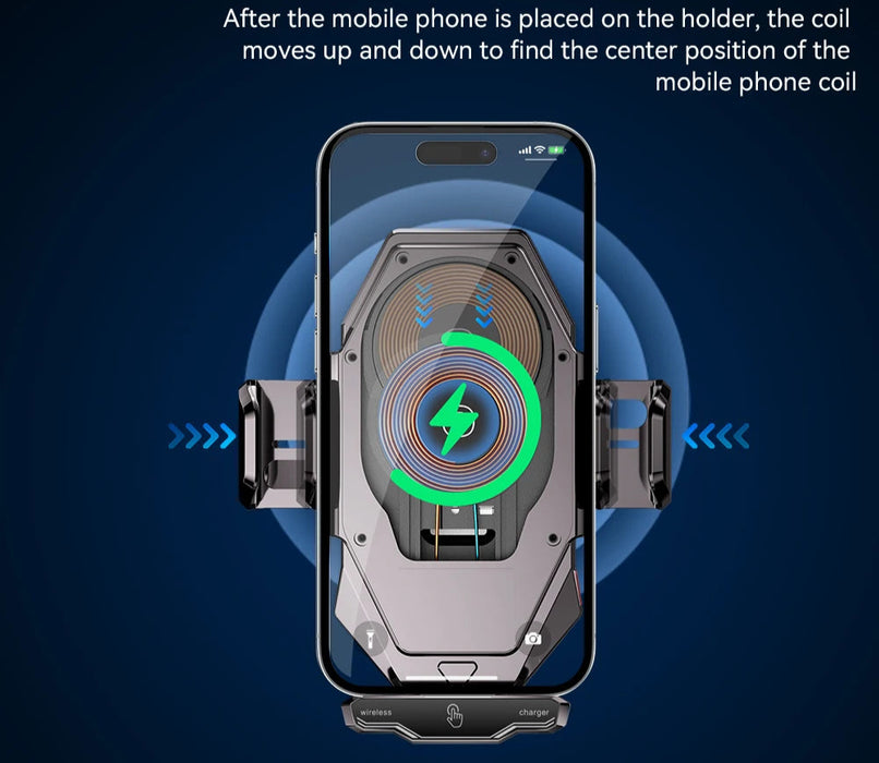 Dashboard Phone Holder 15W Wireless Qi Charger In Car Universal Air Vent Mount For Iphone Samsung Xiaomi Fast Charging