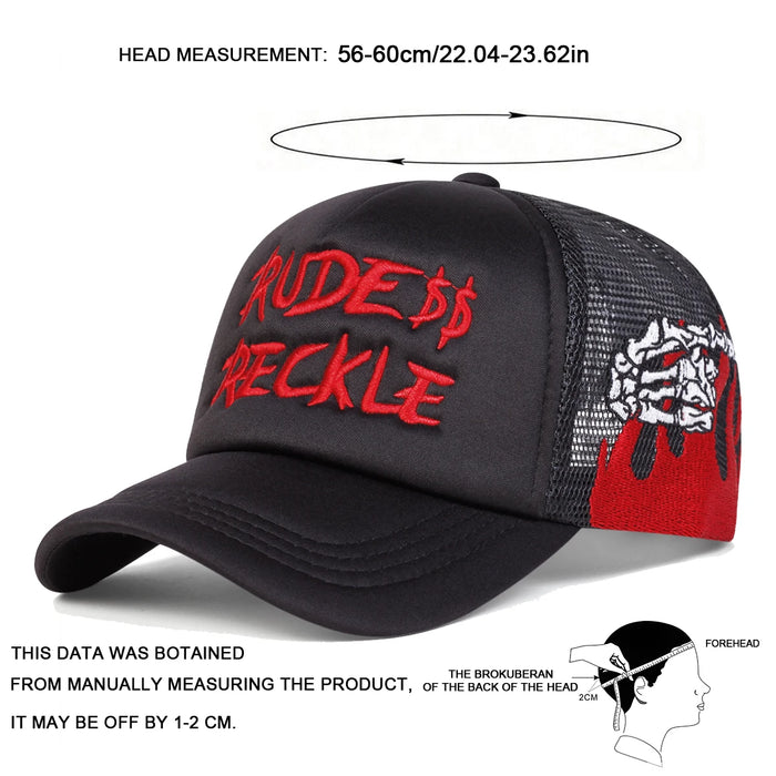 Rude Reckle Embroidered Baseball Cap Unisex Sun Hat