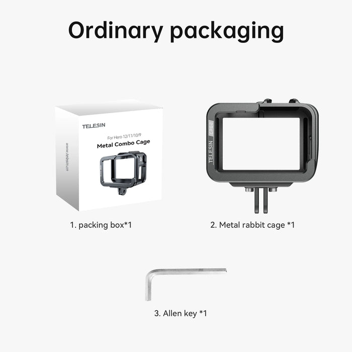 Aluminum Frame Case For Gopro Action Cameras Cold Shoe Mount