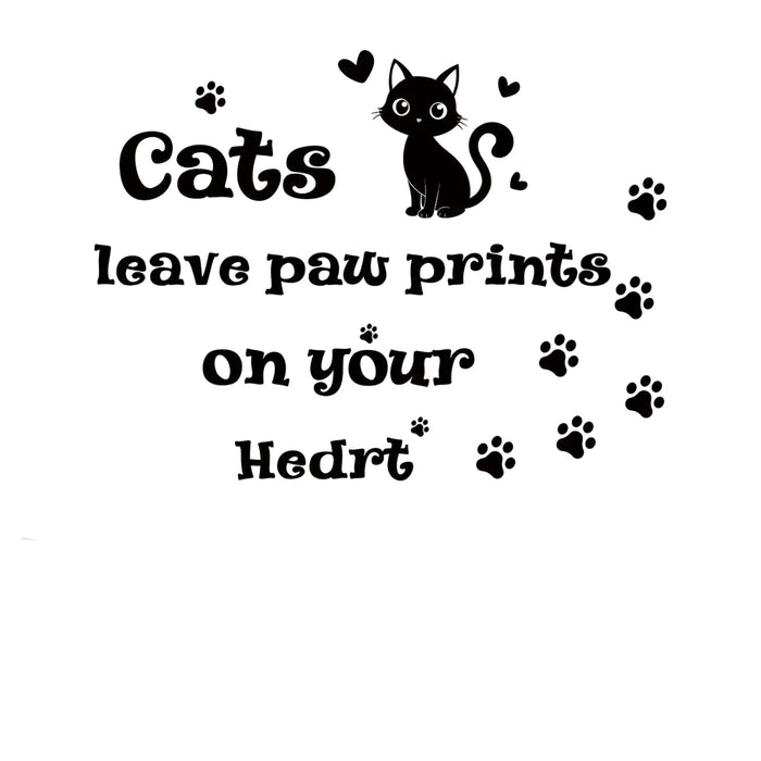 Adorable Black Cat Wall Decals For Kids Room Decor