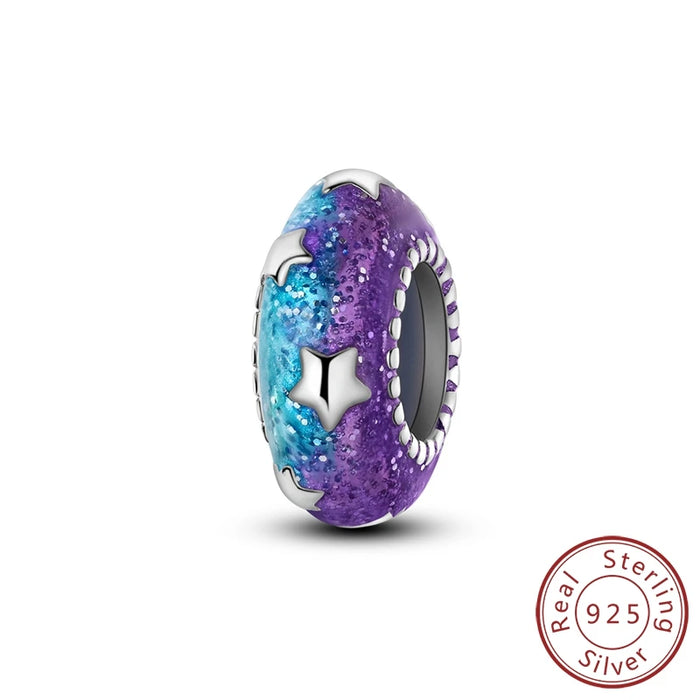 925 Sterling Silver Starry Night Clip For Bracelet & Necklace Diy