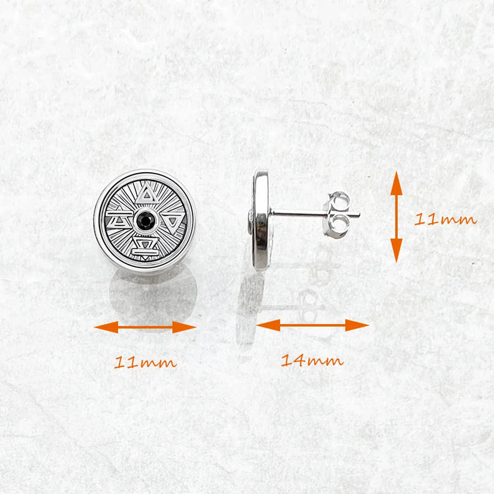 925 Sterling Silver Vintage Nature Ear Studs