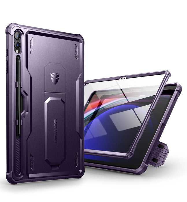 For Samsung Galaxy Tab S10 Plus Built In Screen Protector & Kickstand With Pen Holder Heavy Shockproof Full Body Protective Case
