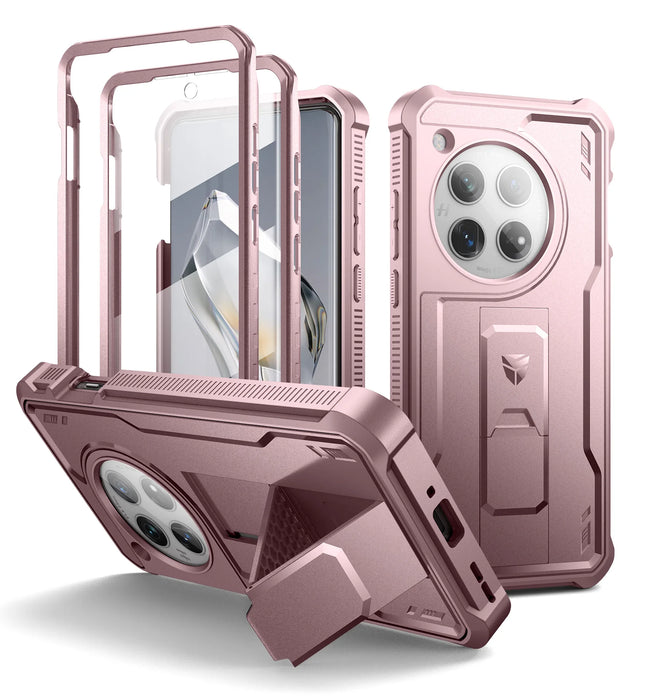 For Oneplus 12 5G 2024 Full Body Bumper Military Grade Armor Shockproof Shell Case Bracket With Built In Screen Protector