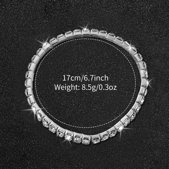 6 Piece Fashion Steel Band Quartz Watch Set Diamond Bracelets - Without Box