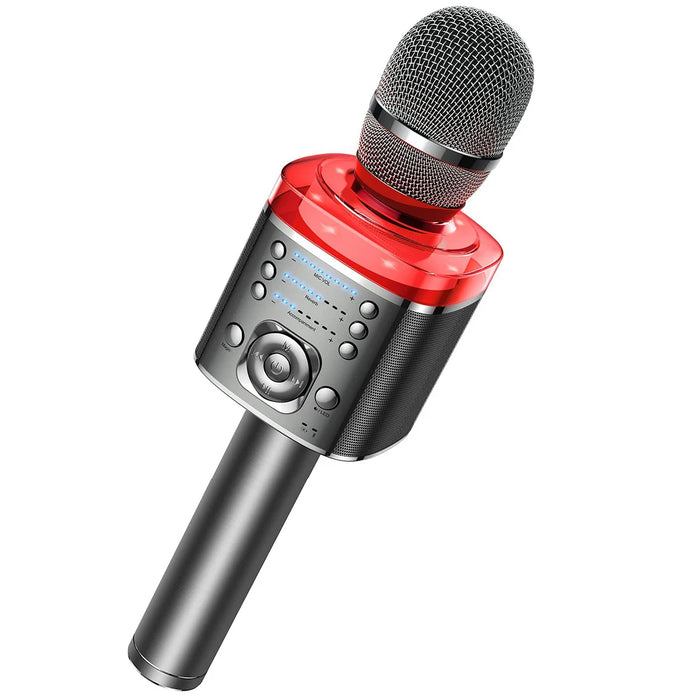 Wireless Karaoke Microphone With Magic Sound & Led Light Perfect For Home Ktv Parties