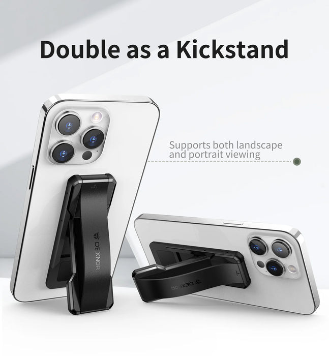 Portable Slim Grip With Telescopic Finger Kickstand 2-In-1 Cell Phone Straps Adhesive Loop Finger Holder