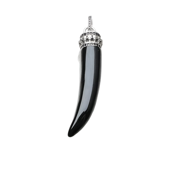 925 Sterling Silver Rebel Punk Tooth Skull Pendant Fine Jewelry For Men & Women