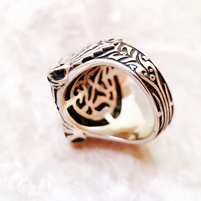 925 Sterling Silver Golden Tiger Rebel Ring Fine Jewelry For Women & Men Personal Lucky Collection