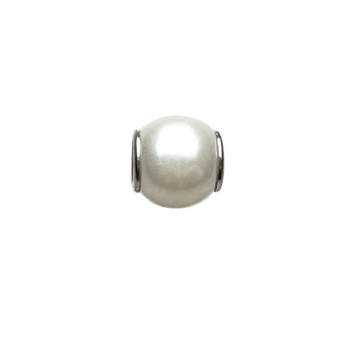 925 Sterling Silver White Pearl Beads For Diy Jewelry Charm For Women