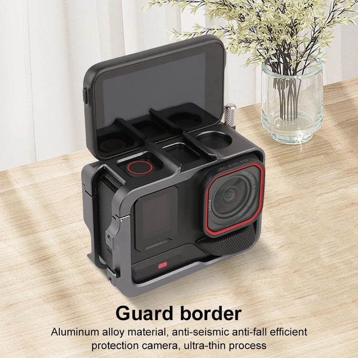 Aluminum Frame Cage For Insta360 Ace Pro 2 Metal Protective Case With Cold Shoe Mount Camera Frame Case For Insta360 Ace Pro