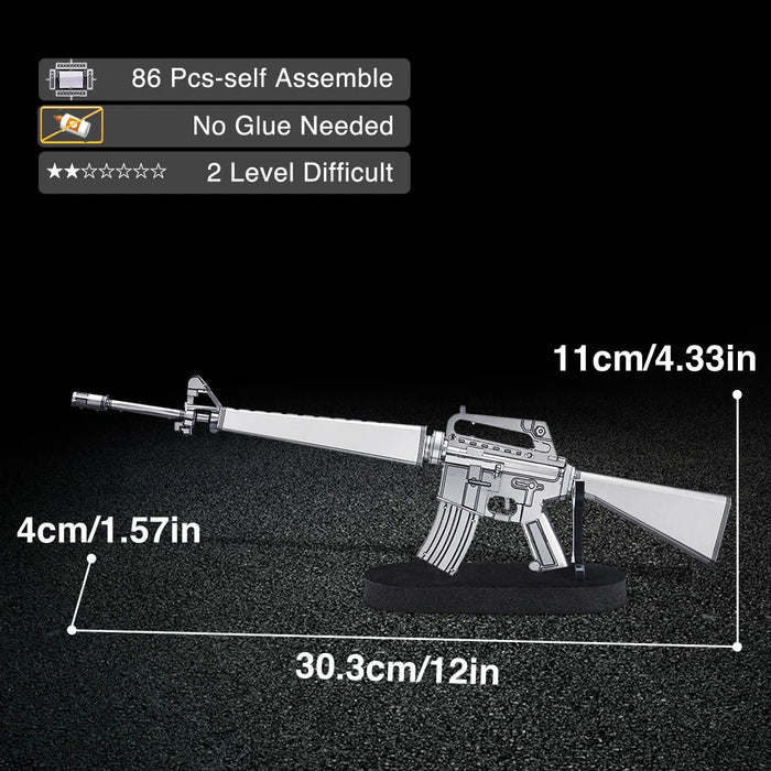 Metal M16A1 Rifle Puzzle Set For Adults
