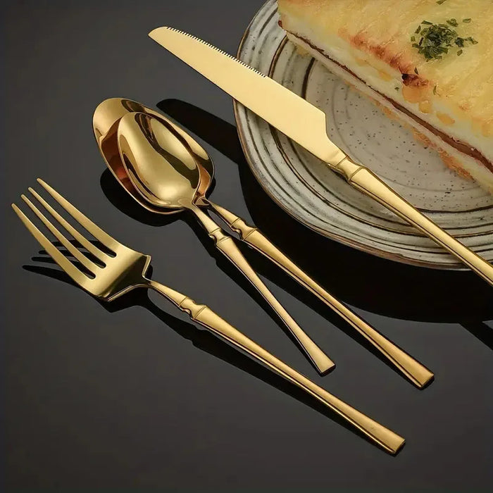 4 / 16 / 24 Piece Stainless Steel Cutlery Set For Restaurant Banquets