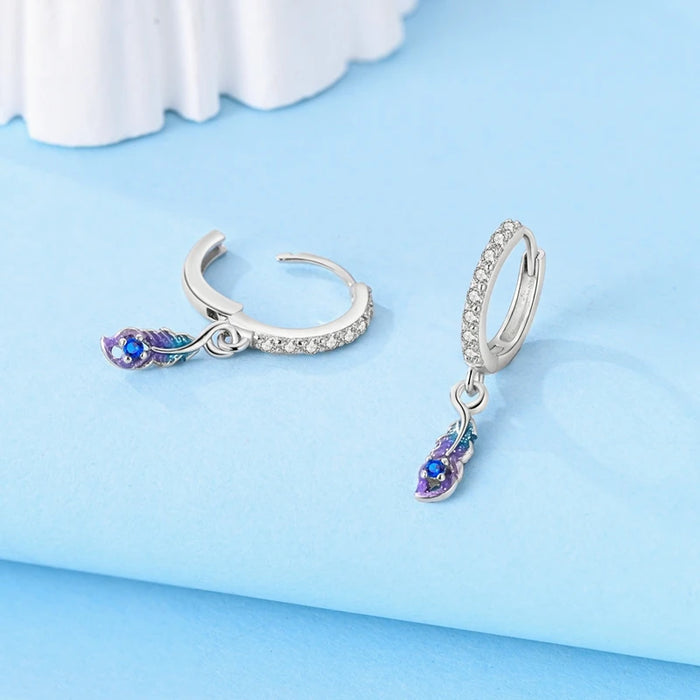 925 Sterling Silver Love Hoop Earrings For Women Simple & Stylish