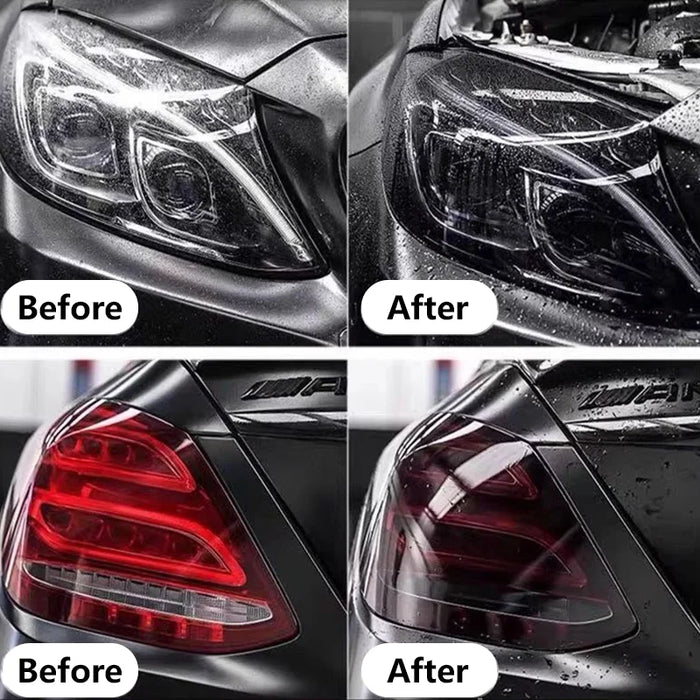 Black Smoke Armored Film Gloss Pvc Wrap For Lights - Durable Car Cover