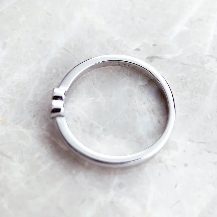 925 Sterling Silver Romantic Gift Heart Ring Fine Jewelry For Women