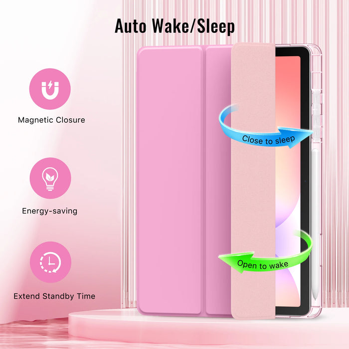 For Samsung Galaxy Tab S10 Lite 10.9 Inch 2025 Sm-X400 / Sm-X406B Slim Light Trifold Protective Case With S Pen Holder