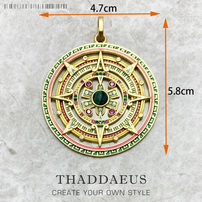 925 Sterling Silver Vintage Aztec Amulet Pendant Mythical Power Gift