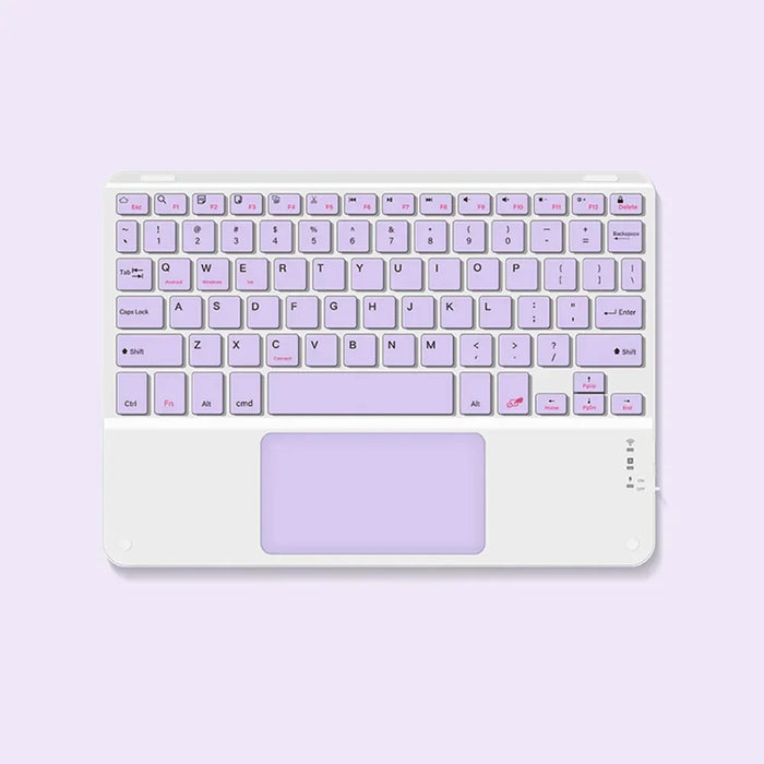 Universal Wireless Keyboard With Touchpad For Ipad Android Windows Silent & Compact