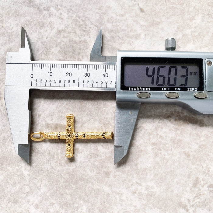 925 Sterling Silver Cross Pendant Ethnic Design Gift For Men & Women