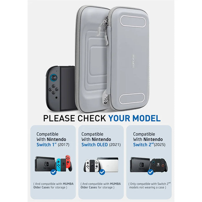 For Nintendo Switch 2 Mini Version Travel Portable Protective Bag / Case With 12 Game Cartridge Slot