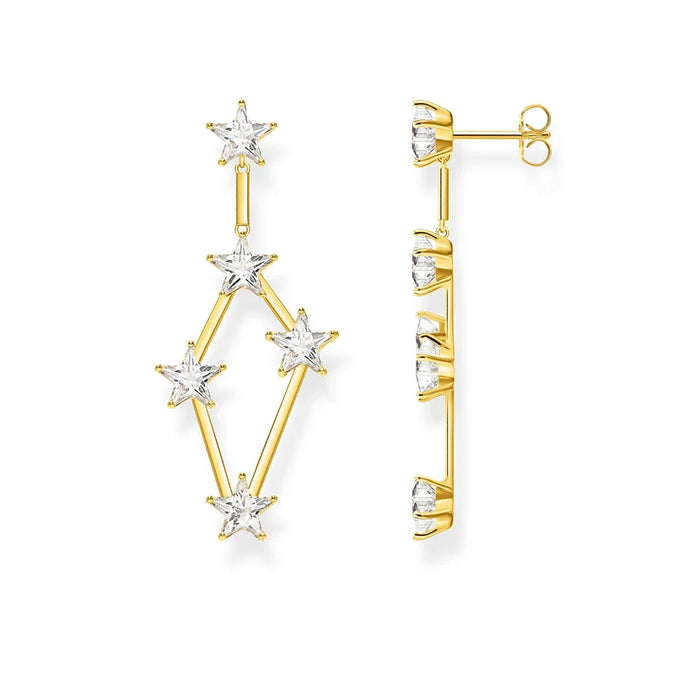 925 Sterling Silver Sparkling Star Drop Earrings Fine Statement Jewelry For Women