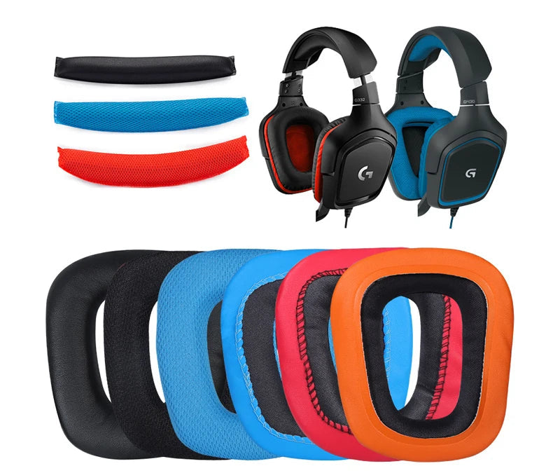Replacement Ear Pads For Logitech G331 G332 G432 G431 G430 G230 G231 G930 Headset Cushion Muff Cap For Headphone Bridge