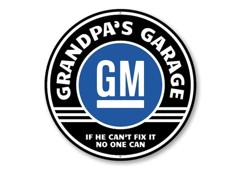 Vintage Gm Garage Sign Car Lovers