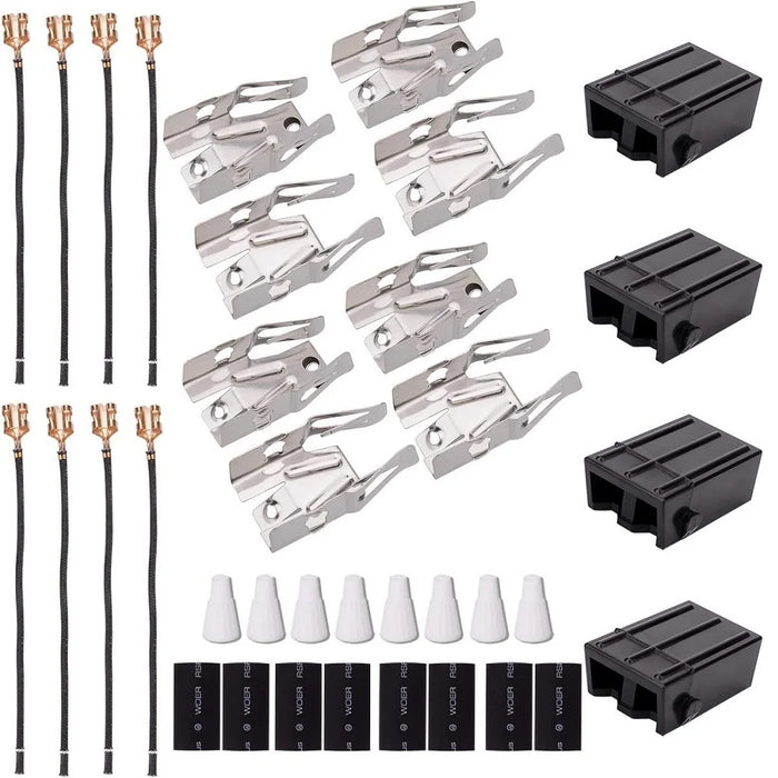 4 Pack 330031 Range Burner Receptacle Kit Compatible With Whirlpool Kenmore Range Ap3075808 814399 5303935058 5301167733 Wb17X210