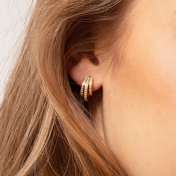 925 Sterling Silver Vintage Creole Hinged Hoop Earrings