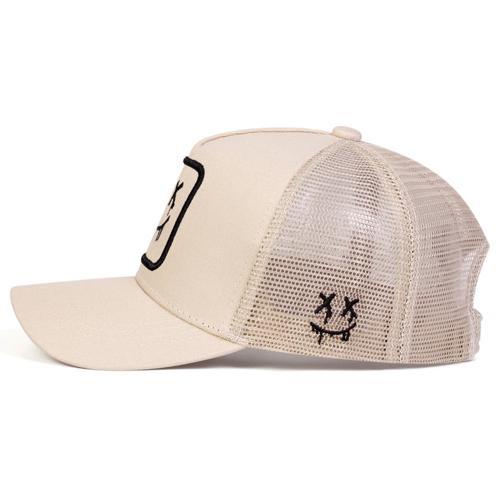 Smiling Face Embroidered Baseball Cap Unisex Sun Hat For Spring & Summer