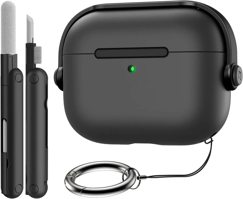 For Airpod Pro 3 2025 Shock-Proof Soft Silicone Protective Case With Keychain & Cleaning Kit Classic
