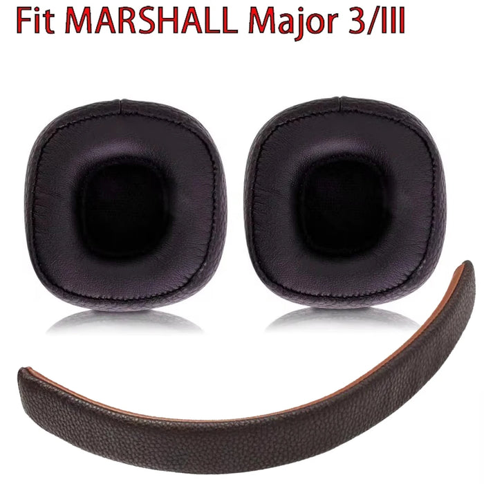 Pair of Protein Leather Ear Pads For Marshall Major 3 Headphones Headband Repair Parts