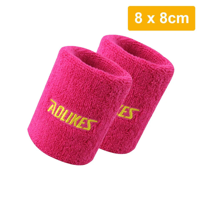 Pair of Moisture Wicking Sports Wristbands For Men & Women Tennis Basketball Running