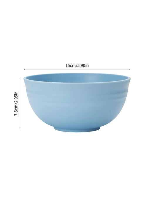 4 / 6 / 8 Piece Reusable Light Blue Cereal Bowls Ideal For Food Dessert Camping