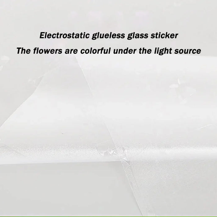 Flower Privacy Window Film - Decorative Glass Stickers