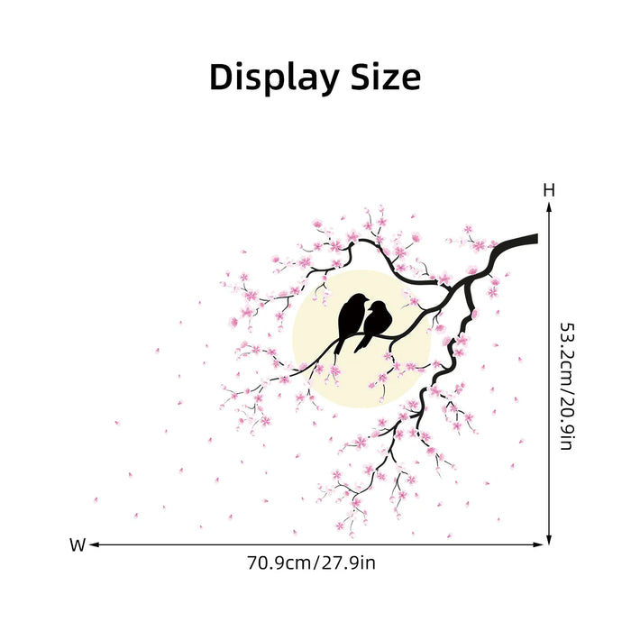 Waterproof Cherry Tree Wall Decals For Kids Room Decor