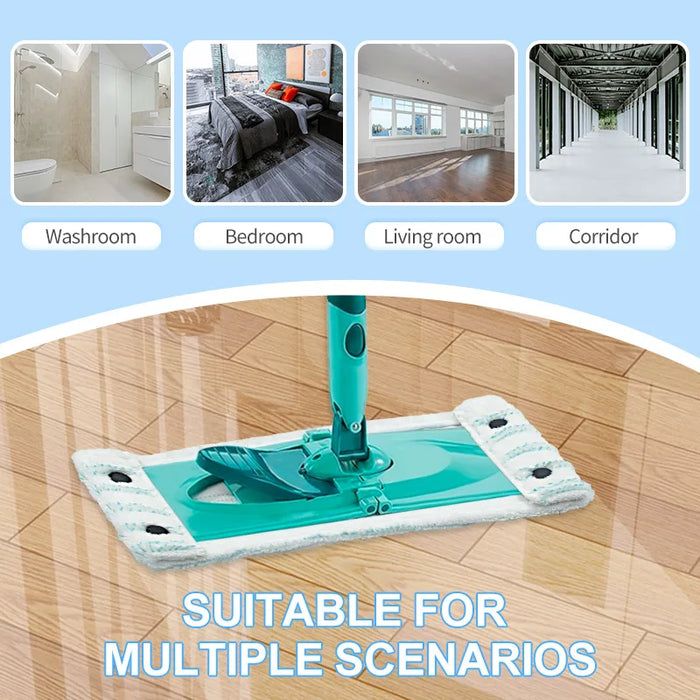 6 Pieces Replacement Wet & Dry Flat Mop Cloth Microfiber Mop Pad Accessories For Leifheit Floor Mop