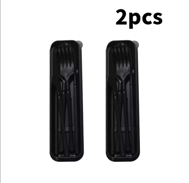 1 / 2 / 4 Piece Reusable Pp Tableware Set For Home & Travel