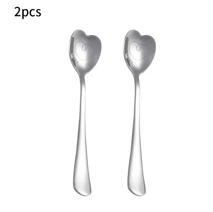 2 / 4 / 6 Piece Stainless Steel Love Spoon Set Perfect For Mother S Day & Holiday Parties