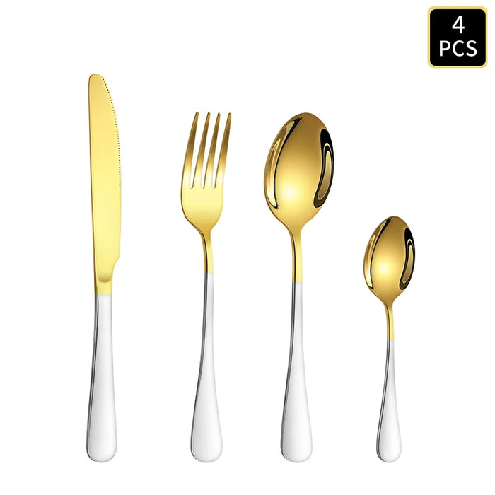 4 / 6 / 16 / 24 Piece Stainless Steel Cutlery Set For Home Restaurant Hotel Party