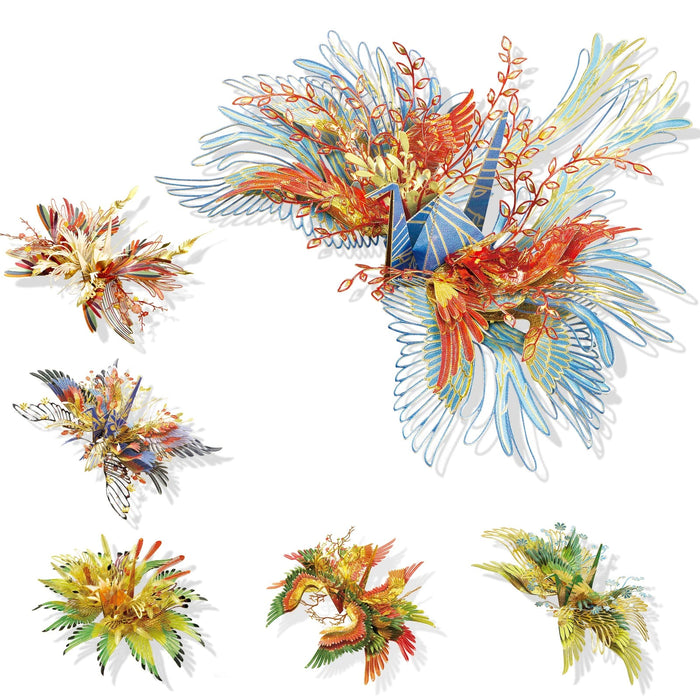 6 Piece 3D Puzzle Set Thousand Wish Crane Metal Model Kits For Teens