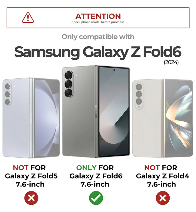 For Samsung Galaxy Z Fold 6 2024 Hinge Protection Screen Protector Case With Ring Stand & S Pen Holder & Slide Camera Case
