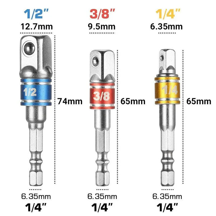 3pc Hex Screwdriver Set for Electric Screwdriver